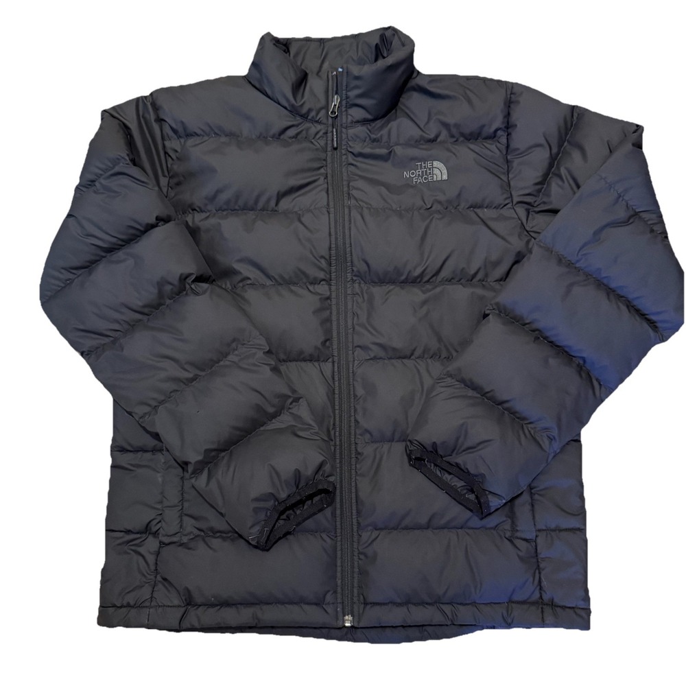 The North Face 550 Goose Down Puffer Jacket Black Full Zip Men's Size L